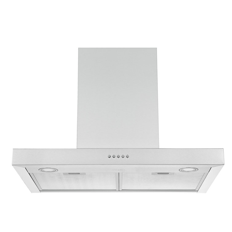 Ancona 30" Convertible WallMounted Rectangular Range Hood in Stainless